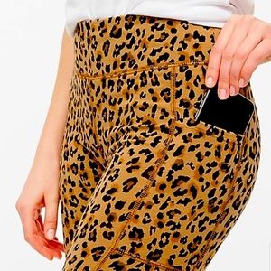 Jcrew factory leopard bike shorts wirh side pocket